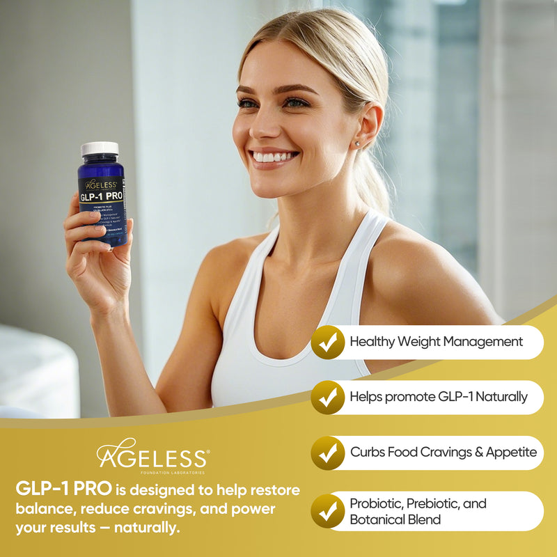 GLP-1 PRO ,Healthy Weight Management,Helps promote GLP-1 Naturally,Curbs Food Cravings & Appetite,Probiotic, Prebiotic, and Botanical Blend,Two Capsules a Day, 60 Capsules