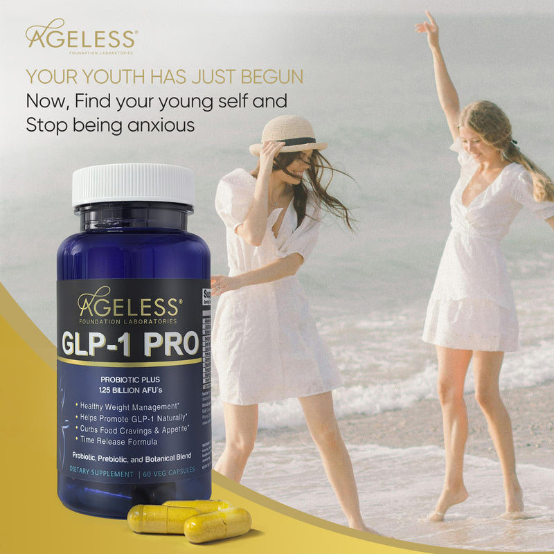 GLP-1 PRO ,Healthy Weight Management,Helps promote GLP-1 Naturally,Curbs Food Cravings & Appetite,Probiotic, Prebiotic, and Botanical Blend,Two Capsules a Day, 60 Capsules