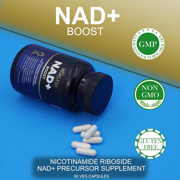 Ageless NAD+ Supplement - Nicotinamide Riboside Supplement for Healthy Aging and Cognitive Function - 90 Count