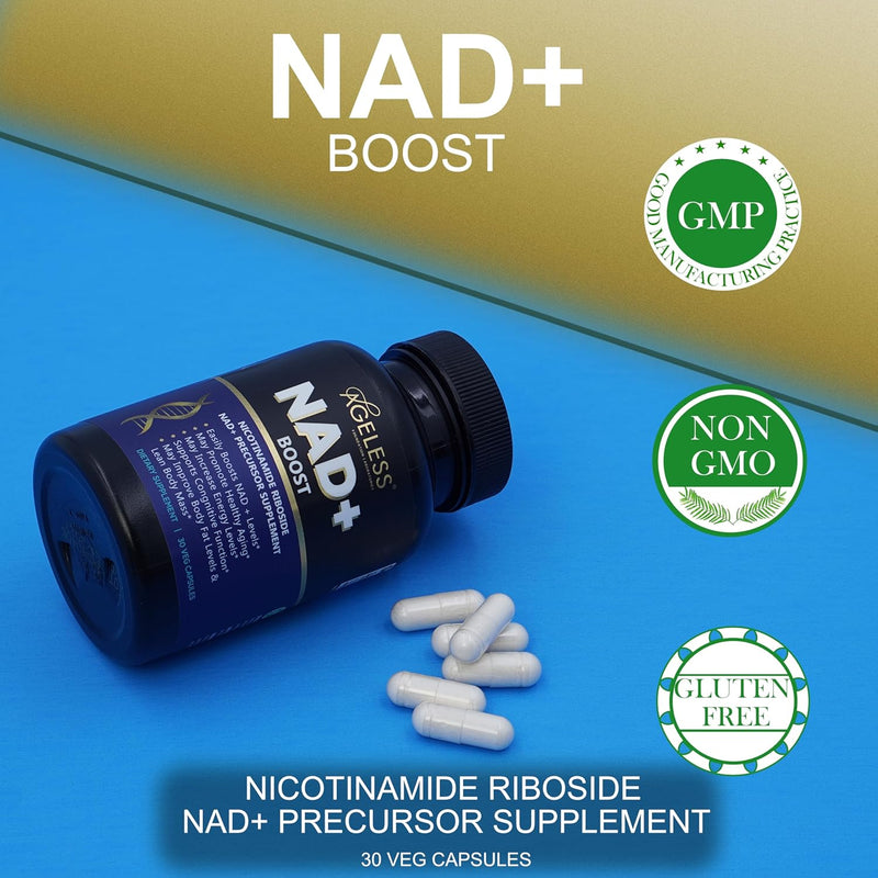 Ageless NAD+ Supplement - Nicotinamide Riboside Supplement for Healthy Aging and Cognitive Function - 30 Count