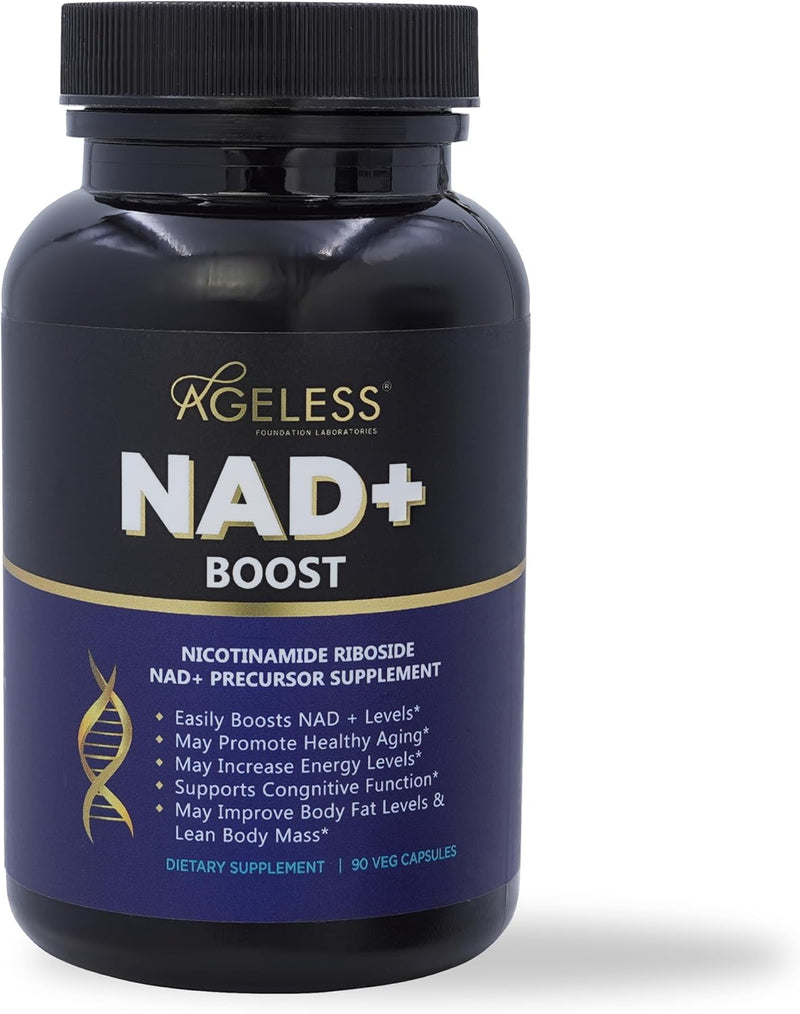 Ageless NAD+ Supplement - Nicotinamide Riboside Supplement for Healthy Aging and Cognitive Function - 90 Count