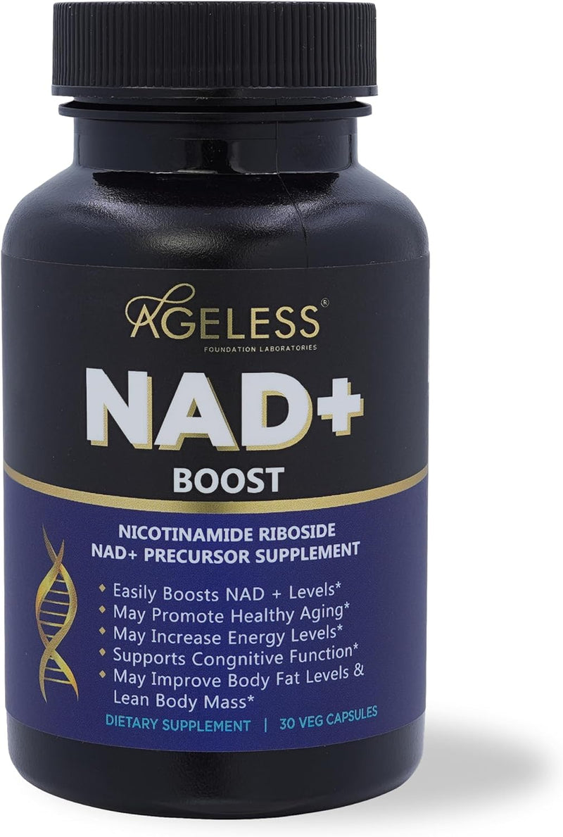 Ageless NAD+ Supplement - Nicotinamide Riboside Supplement for Healthy Aging and Cognitive Function - 30 Count