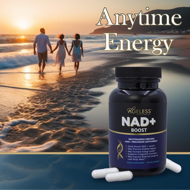 Ageless NAD+ Supplement - Nicotinamide Riboside Supplement for Healthy Aging and Cognitive Function - 90 Count