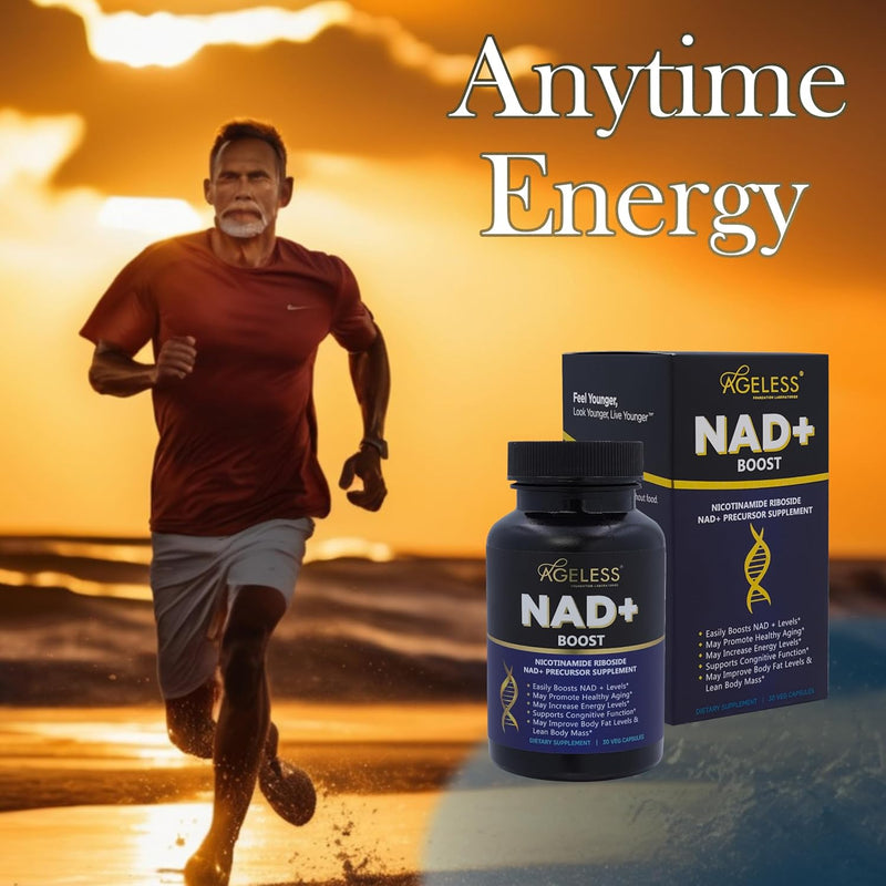 Ageless NAD+ Supplement - Nicotinamide Riboside Supplement for Healthy Aging and Cognitive Function - 30 Count